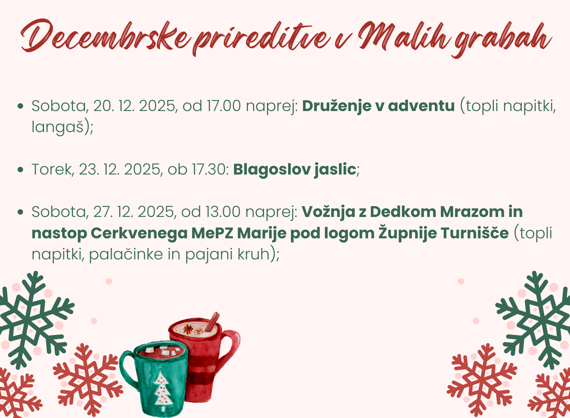 advent v malih grabah